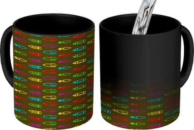 Magische Mok - Foto op Warmte Mokken - Koffiemok - Potloden - Patronen - Stift - Regenboog - Magic Mok - Beker - 350 ML - Theemok