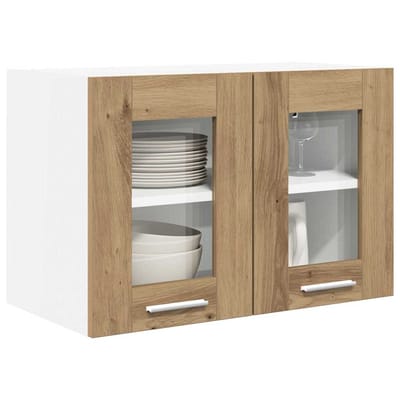 vidaXL Hangkast Riga 2 pcs Artisan Eiken 60 x 31 x 40 cm Bewerkt hout