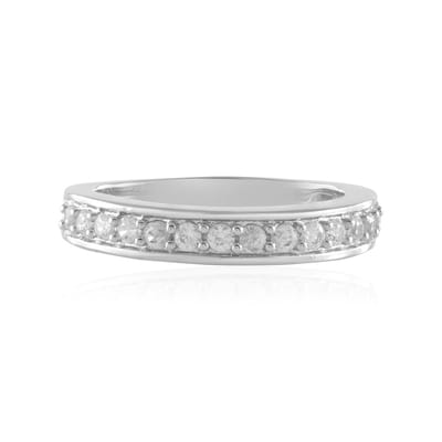 Cavill - Zilveren Ring - 925 Sterling Zilver Platina Verguld - 16 Cambodjaanse Zirkoon 0 517 ct Rond Pave Elegant Smal Design Dames