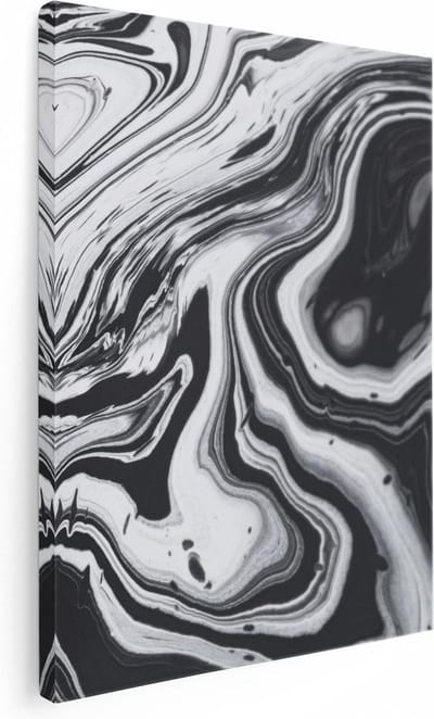 Artaza Canvas Schilderij Marmer Look - 30x40 cm - Klein - Wanddecoratie Abstract - Muurdecoratie Woonkamer - Kamer Accessoires