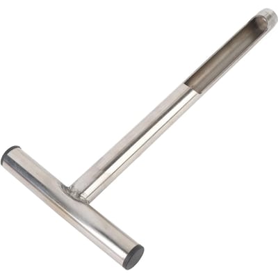 Échantillonneur de sol 12 pouces Acier inoxydable Poignée en T Longue durabilité Sonde d'échantillonnage de sol portable pour jardin Pelouse Ferme gray