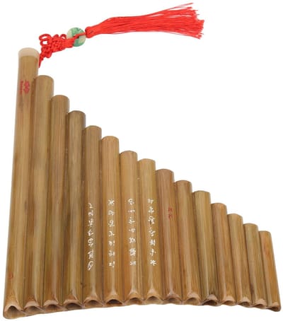 Dailygoods- Panfluit 15 Pijpen - Traditioneel Chinees Instrument - Milieuvriendelijk Bamboemateriaal - Geschikt voor Beginners - Eenvoudig te Leren - Fluit