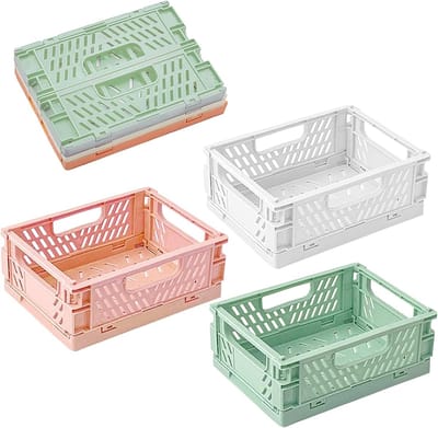 box opbergmand 3 stuks ruimtebesparend voor nauwe ruimtes stapelbaar stabiel voor classificatie in kantoor badkamer kinderkamer 20 × 15 × 9 cm 1 roze 1 wit 1 groen