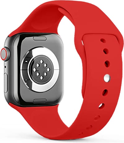 Stravo Siliconen Sportbandje – Zacht & Waterproof Horlogeband – Geschikt voor Apple Watch 42mm (Series 11/10), 41mm (Series 9/8/7), 40mm (Series 6/5/4/SE 1/2/3), 38mm (Series 3/2/1) – maat M/L – Red