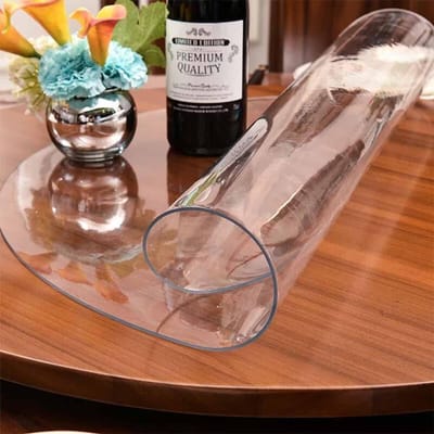 Tafelkleed Beschermer - Plastic Hoes - Bureau Beschermen - Aangepast formaat service - 65 inch Diameter - Transparant