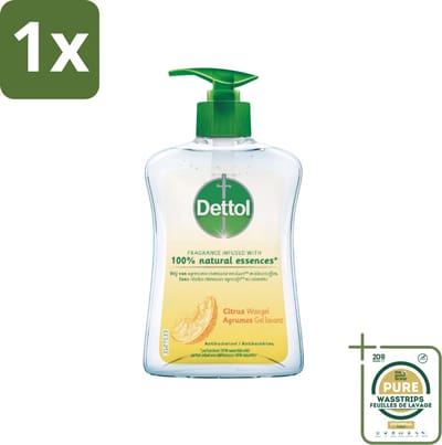 1 x Dettol - Handzeep - Antibacterieel - 100% Natuurlijke Oliën - Citrus - 250 ml- Handzeep - Antibacterieel - Natuurlijke Oliën - Citrusgeur - Handhygiëne