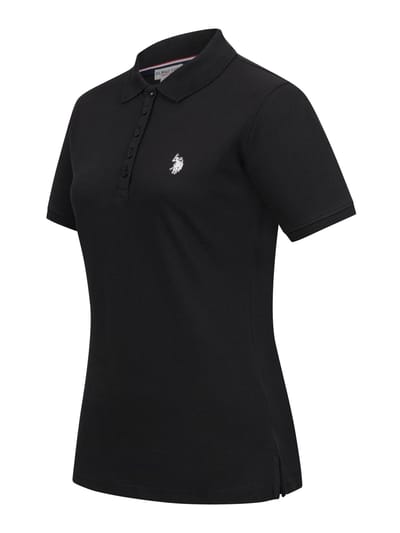 U.S. POLO ASSN. Dames Polo Shirt met korte mouwen gemaakt van katoen elastaan