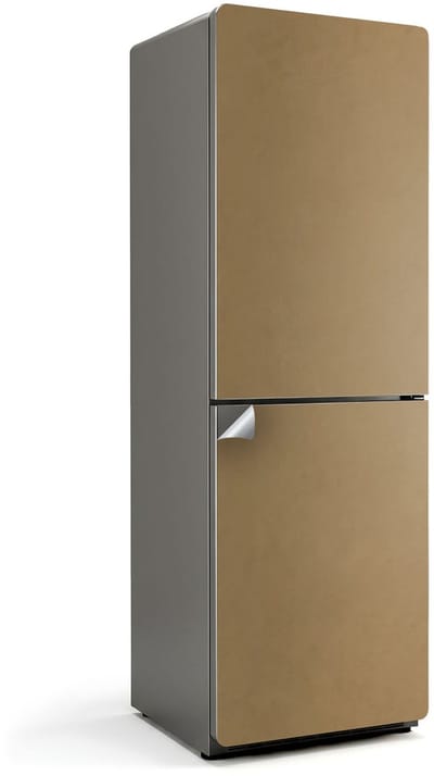 Wallfluent Koelkaststickers - Donkergeel Koelkast Folie - 60 cm x 180 cm - Donkergeel Koelkaststickers - Waterdichte Koelkast Sticker - Koelkast Versiering - Koelkast Decoratie Stickers - Koelkast Cover