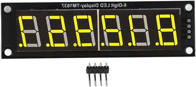 Digitale 0.5" 6-Cijferige LED Segment Display Module met TM1637 Besturing en Gele Verlichting voor Projecten en Elektronica