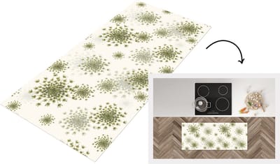 Keukenloper - Loper keuken - Wildbloemen - Patronen - Zaden - 120x50 cm - Keukenloper vinyl