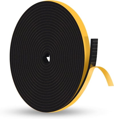 Zelfklevende Deurrubber en Raamafdichting, 9 mm (B) x 3 mm (D) - Isolatie tegen Koude, Geluid en Stof, Bescherming tegen Tocht en Schade