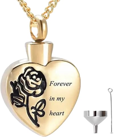 Luxe Ashanger - met Ketting (55 cm) - Voor As, Haren of Parfum - Assieraad - As Ketting - Gedenksieraad - Urn - As Hanger - Incl. As vuller en Opbergzakje - Forever Pure