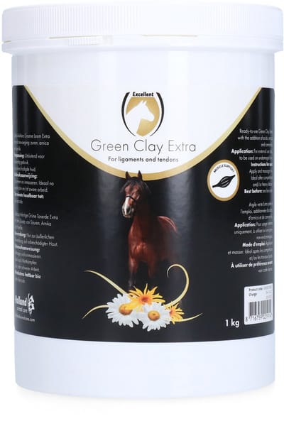 Excellent Groene Leem Extra - 1 kg - Bevordert de doorbloeding en helpt bij zware benen - Geschikt voor paarden