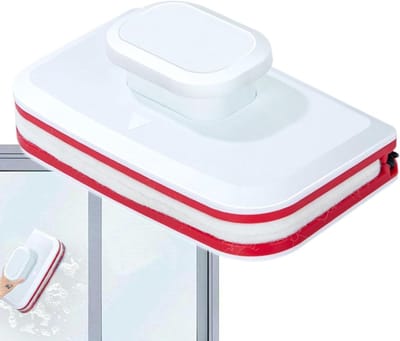 Magnetische raamreiniger - Dubbelzijdig gereedschap - Ramen streeploos maken - Veiligheidstouw inbegrepen - 16.5 cm - Meerdere kleuren