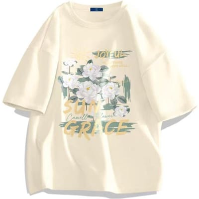T-shirt d'été à fleurs avec impression 3D pour femmes, grand t-shirt ample, robe unisexe pour couple 6XL white