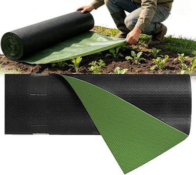 Gras Barrière - Bodembedekker Gazon - Onkruid Vochthoudend - Ademend Lichtblokkerend - 80 x 1500 cm - Zwart