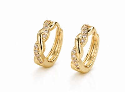 Oorbellen- Goudkleurig - Zirkonia- Verguld - Roestvrijstalen oorbellen - sieraden – Cadeau tip – Hip - Trendy