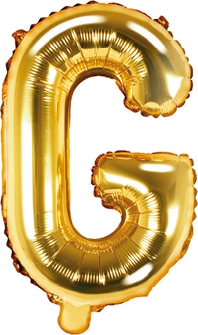 Partydeco - Folieballon Goud Letter G (35 cm)
