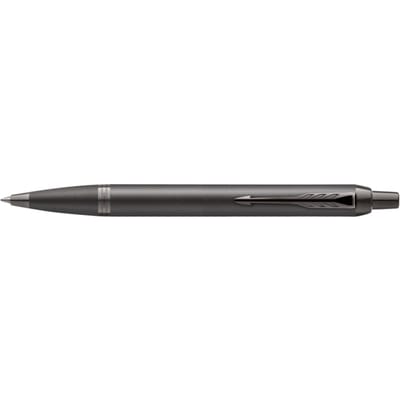 Parker IM Monochrome balpen | blauwe inkt | gunmetal afwerking en details | medium punt | geschenkverpakking