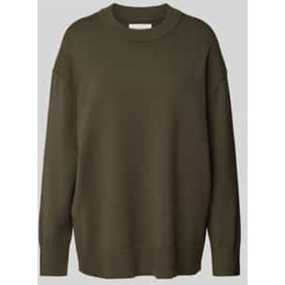 Gebreide pullover met extra brede schouders