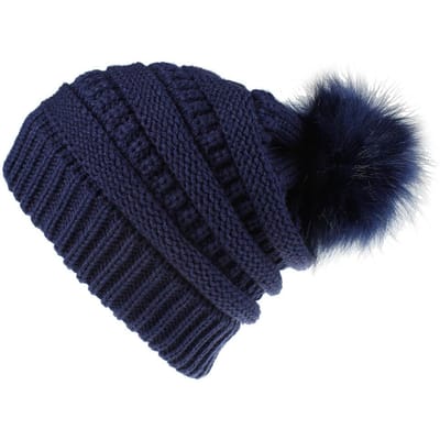 Bonnets pour femmes pour l'hiver Bonnets slouchy pour femmes Bonnets d'hiver chauds en tricot surdimensionnés pour femmes Épais pour le temps froid black