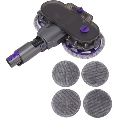 Tête de balai électrique avec 4 tampons de nettoyage sec et humide pour V7, V8, V10, V11, V12, V15
