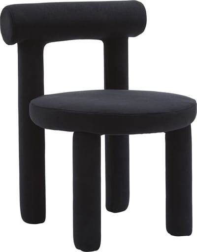 Toledo Teddystof stoel - Zwart