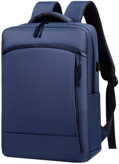 KZQ Waterdichte Oxford Laptop Rugzak Met Usb Oplaadpoort - 15.6 Inch Zakelijke Computertas Voor Werk En Reis - Lichtgewicht En Uitbreidbaar Design - Blauw