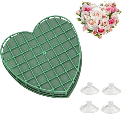 Spons Hart Stick met Suction Cup en Ruitjes voor DIY Bloemstukken en Creatieve Knutselprojecten voor Bruiloften en Verjaardagen