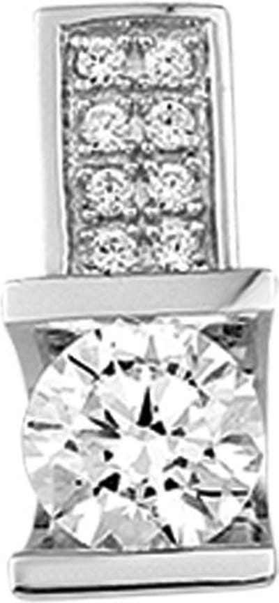 The Jewelry Collection Hanger Zirkonia 6 mm - Zilver