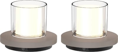 Luxus Europe - Tafellamp Solar Coco - Set van 2 Taupe - Draadloze LED Solar Tafellamp & Hanglamp Buiten - Zonne-energie & USB-C Oplaadbaar - Dimbaar - IP44 Spatwaterdicht