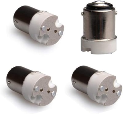 4x B15 B15D / BA15D naar MR16 / G4 / GU5.3 / GY6.35 Fitting Converter Adapter voor Halogeen en LED Lampen