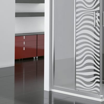 Privacy raamfolie - Optische illusie 1 - Zelfklevende raamfolie voor ramen en douchedeuren - 55x185cm