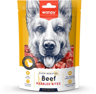 Wanpy - Ovengeroosterde Rundvlees snacks - 3x100 gram