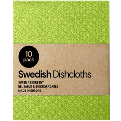 10Pc Vaatdoek Magische Reinigingsdoek Keuken Absorberende Vod Handdoek Cellulose Zweedse Vaatdoek Houtpulp Spons Herbruikbare Vaatdoek 10pcs