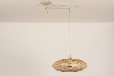 Lumidora Hanglamp 31231 - BAMBOO - E27 - Bruin - Beige - Naturel - Zand - Metaal