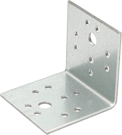 Hoekverbinder Verzinkt - Montagehoek Bouwhoek - Meubelverbinding Houtbouw - Hoge Belastbaarheid - 50x50x50 mm - Zilver