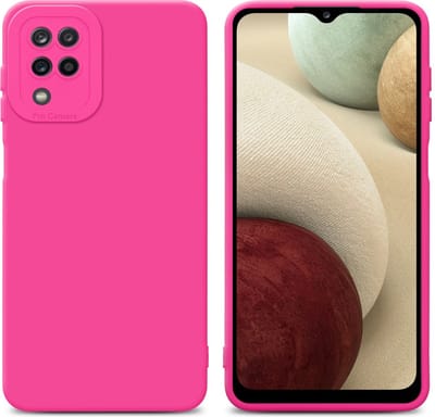 Cadorabo Hoesje geschikt voor Samsung Galaxy A12 / M12 in FLUID HOTPINK - Beschermhoes gemaakt van flexibel TPU silicone Cover Fluid Case
