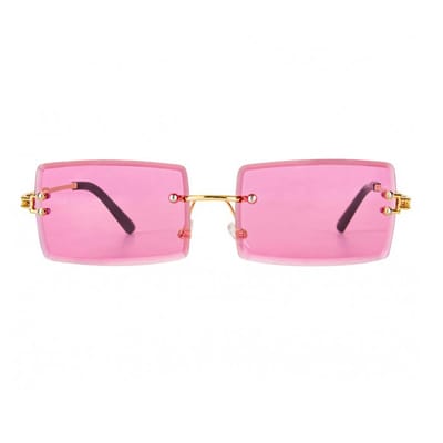 feestbril rechthoekig - Festival bril - Rave bril - Glasses - Roze
