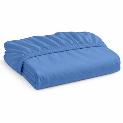 Decoware Hoeslaken Jersey - IJs Blauw - Katoen - Elastisch - 90x220 cm - Geschikt voor matrassen tot 25 cm