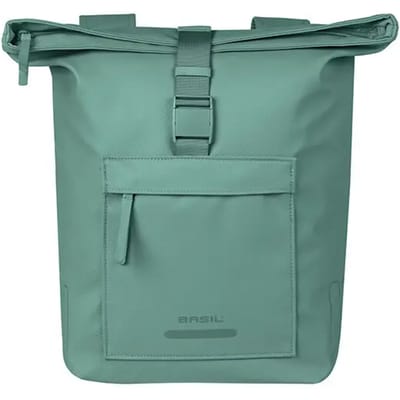 Basil Brooklyn - Dubbele fietstas - 41 Liter - Waterdicht - Reflectie details - Gerecycled materiaal - groen