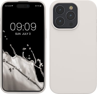 kwmobile Case voor iPhone 15 Pro Max - Slank TPU-Hoesje met Zachte Afwerking - In wit