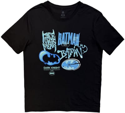 DC Comics - Batman Face Your Fear Heren Tshirt - S - Zwart