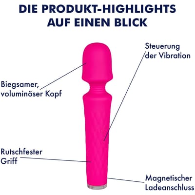 EIS, vibrator, oplaadbare stimulator, 21 cm, waterdicht, huidvriendelijke siliconen