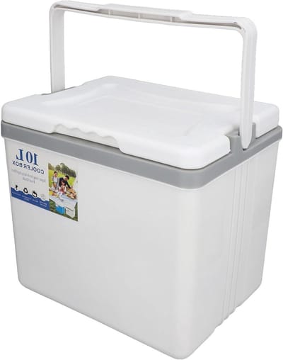 Koelbox 10 Liter - Isolerende Box - Buitenactiviteiten - Voedselveilig EPS Materiaal - 31 x 29 x 27 cm - Wit