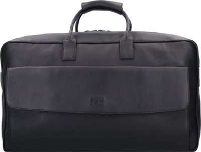 Buckle & Seam Canarische weekender reistas leer 48 cm - black