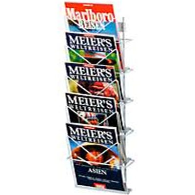 Tijdschriftenhouder - B 260 x H 700 mm - 5 vakken,