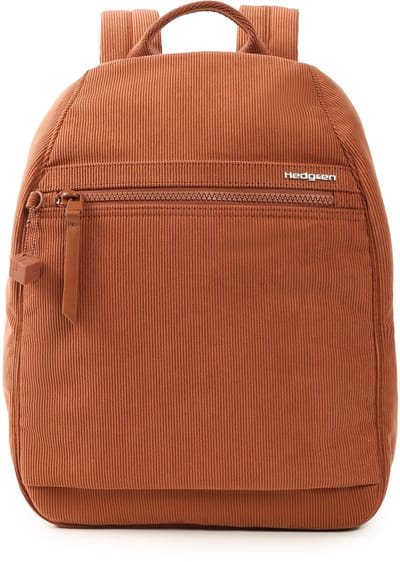 Hedgren Vogue Large Dames Rugzak met RFID-bescherming – Groot – Ribfluweel Redwood Burl
