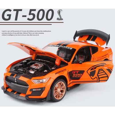 1:24 Mustang Shelby Gt500 Viper Legering Sportauto Model Diecast Metaal Speelgoed Raceauto Voertuigen Model Geluid En Licht Kinderen Cadeau