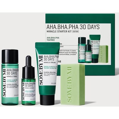SOME BY MI AHA BHA PHA 30 Dagen Miracle Starter Kit 4 Soorten – Reinigingszeep, Toner, Serum, Crème